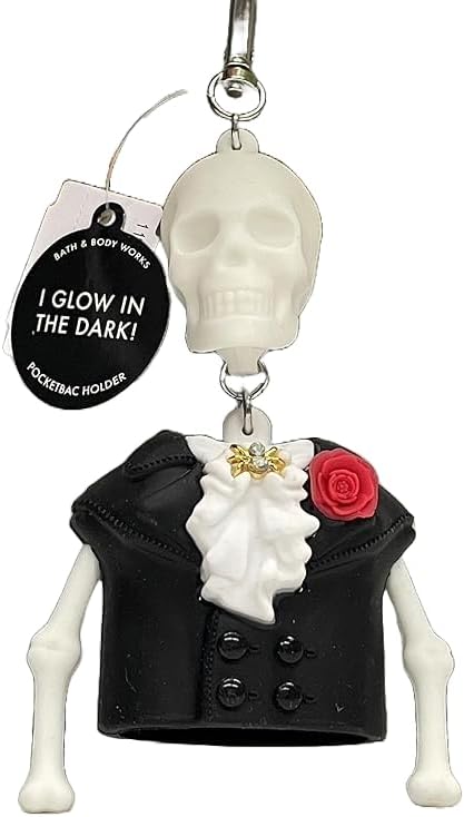 Bath Body Works Hand Sanitizer Holder Dapper Skeleton, Pink