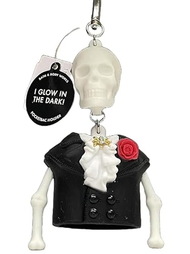 POCKETBAC Bath Body Works Hand Sanitizer Holder Dapper Skeleton, Pink