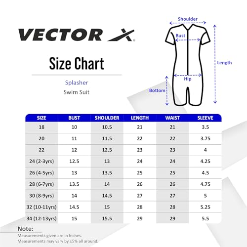 Image of Viva Swimming OKSS-359 Swimwear Suit, Half Sleeves 1 Piece Swimming Wear, Swimming Costume for Kids for Swimming, Diving, Cycling, Aerobics