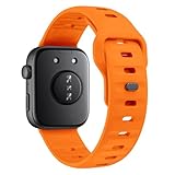 CZhkg Silicone Motivo a Onde Cinturini per Huawei Watch Fit 5 Pro Strap. Sportivo Traspirante Braccialetto Wristband Armband Cinturino di Ricambio Bands per Huawei Watch Fit 5/Fit 5 Pro (orange)