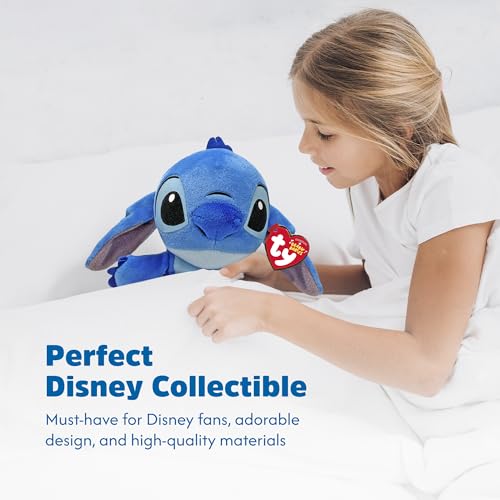 TY Disney Beanies Stitch Plüschtier - Weicher Teddy für Kinder und Babys - Kuscheliges Sammler-Stofftier, Blue