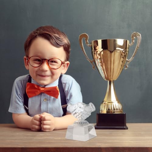 Image of balacoo Trophy Medal Thumbs up Trophy Award Accessory Awards Shaped Decor Clear Thumb Trophy Award Trophy First