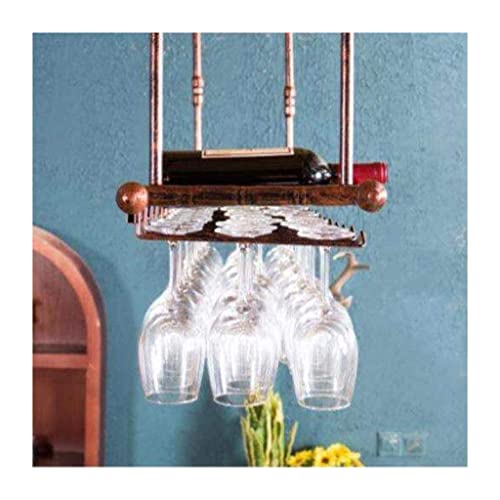 Porte-verre à vin suspendu support de rangement de barre industriel - 6