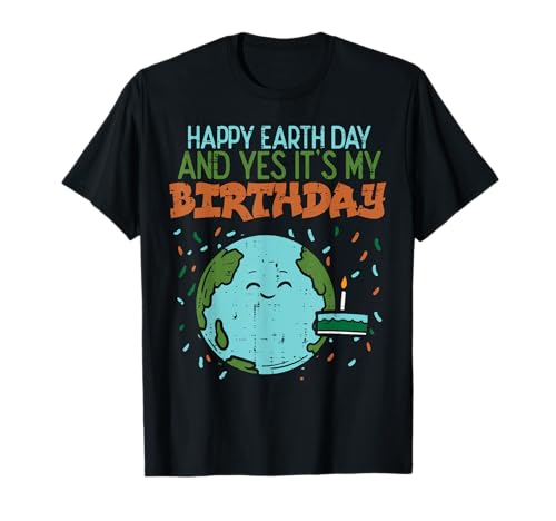 Happy Earth Day Birthday Cake 22 aprile Uomini Donne Bambini Maglietta
