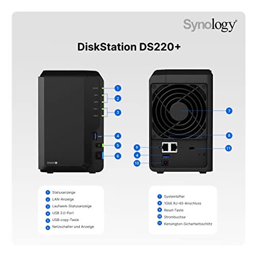 Synology DS220+ NAS with 16TB (2x8TB SATA Hard Disk) : Memory 2 GB DDR4 (Expandable up to 6 GB), 2 Yrs Mfg Warranty - Image 6