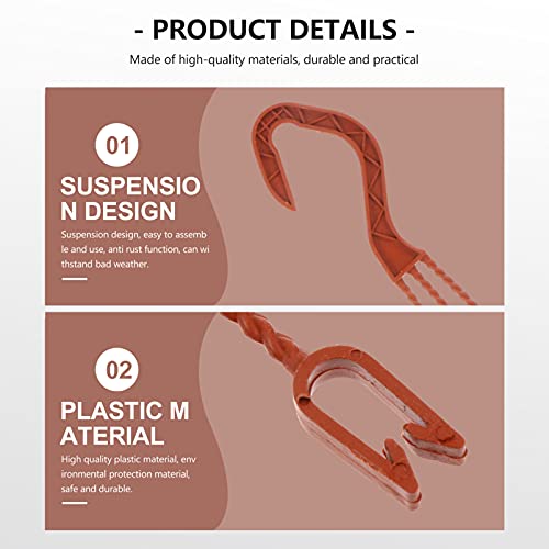 Generic SA3019QNX17G2QR 50Pcs Hanger Hook Planter Plant Hanger Chain Macrame Plant Holder Hanging Basket Hangers Pots For Outdoor Plants Hanging Basket Chain Plastic Raw Material thumb #4