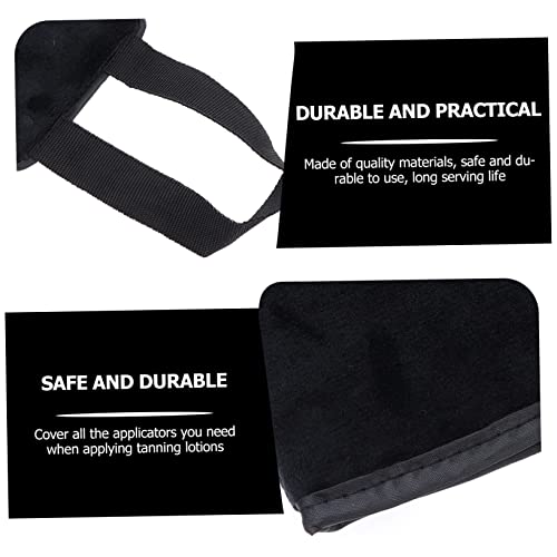 FOMIYES 3Pcs Flocado Luvas Oleadas Ternos Pretos Luvas De Loção Autobronzeador Aplicador Luva Esfoli