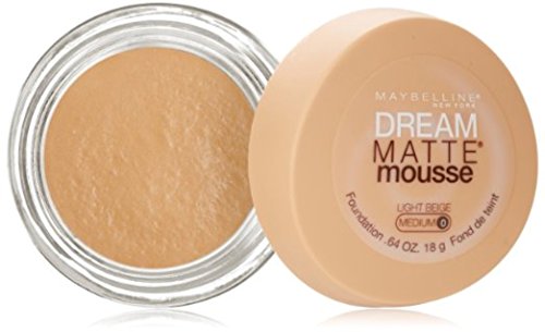 Maybelline Dream Matte Mousse Foundation, Light Beige [0], 0.64 oz (Pack of 2)