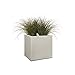 Produktbild elho vivo Structure Finish Square Wheels 40 Pflanzengefäß  Viereckiger Blumentopf in Warm Grey  Stilvolle Dekoration für Indoor & Outdoor  ca. L 39 x W 39 x H 41 cm