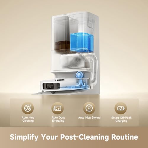 Image of DREAME D30 Ultra CE Robot Vacuum and Mop with Auto Dust Emptying, 25,000Pa Suction, 0.41in Mop Lifting, Multifunctional Base Station, Mop Self-Washing, Smart Obstacle Avoidance, White