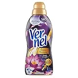 Con aceites esenciales, el suavizante concentrado de aromaterapia vernel proporciona un aroma seductor que envuelve el cuerpo y la mente en una delicada caricia de tejidos recién lavados