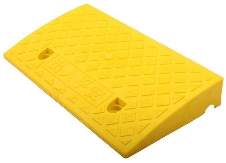 Rampe de seuil pour fauteuil roulant antidérapante jaune