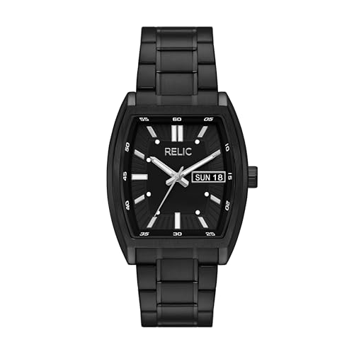 Montre Fossil Nicholas Relic homme trois aiguilles en acier inoxydable noir