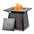 OutVue 28 inch Wicker Propane Fire Pit Table,Gas Fire Pits Table for Outside,50000 BTU Propane Firepit with Lid &Lava Rocks,Gas Firepit for Garden,Yard (Brown Rattan)