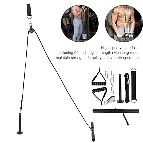 11Pcs/Set DIY Fitness Equipment Accessories, Strength Training Device Kit, Home Power Training System with High - Strength Nylon Rope, Steel Load Pin and Silent Cable Wheel for Ful – Image 4