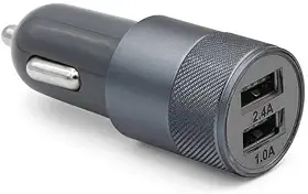 Geonav Carregador veicular universal 2.4A, 2 portas USB, ES24CH, Cinza