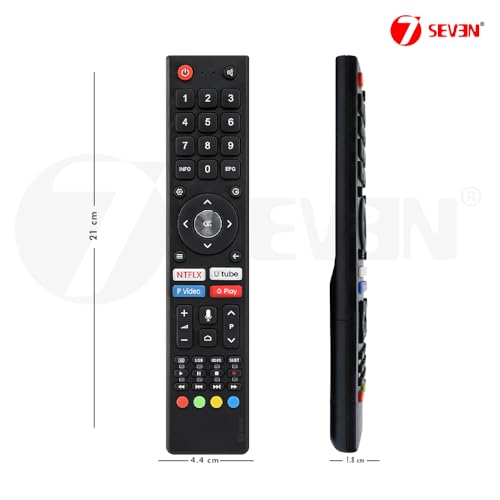 Image of 7SEVEN Compatible for Nokia Smart Tv Remote Original Suitable for Android 4k LED UHD HD Nokia Tv Remote with Voice Command and Google Assistant Plus 4 OTT Hotkeys - Pairing Must