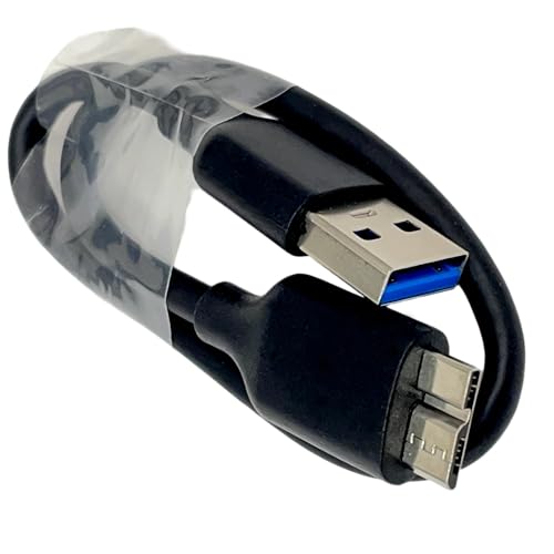 OPAX51 Cable de Disco Duro Tipo A a Micro B Macho 30cm Datos y energía USB 3.0 a Micro B Cable Compatible con Discos Duros Portátiles y móviles