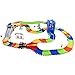 Vokodo Race Car Track Set Toy Educational Twisted Flexible Tracks 240 Pcs 2 Cars Toy with Lifter, Bridge ,Trees, Gas Station for Kids Children Toys