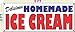 Delicious Homemade Ice Cream 2x5 Banner Sign