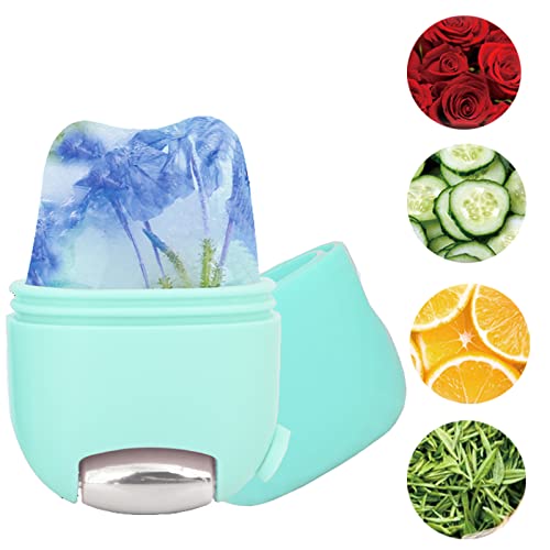 Ice Face Roller - 2 In 1 Ice Roller for Face & Eyes, Mini Beauty Silicone Ice Face Roller, Facial Roller Face Puffiness