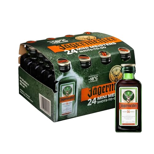 JÄGERMEISTER - Licor de Hierbas Pack 24 x 20 ml, con 56 Ingredientes Naturales