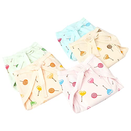 Image of Baby Cloth Diaper Nappies Cotton Hosiery Washable & Reusable Adjustable U-Shaped Cloth Diaper With Insert Cushioned Padded Langot Nappy Tying Langot For Babies- Pack of 15 (Small)