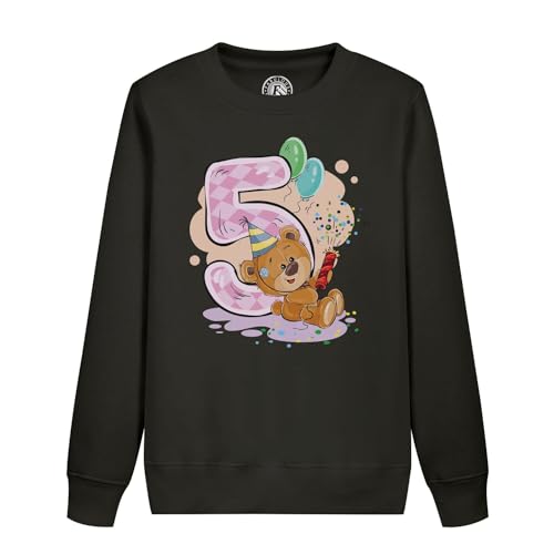 Sweatshirt enfant 5 ans et son illustration ourson pleine de douceur