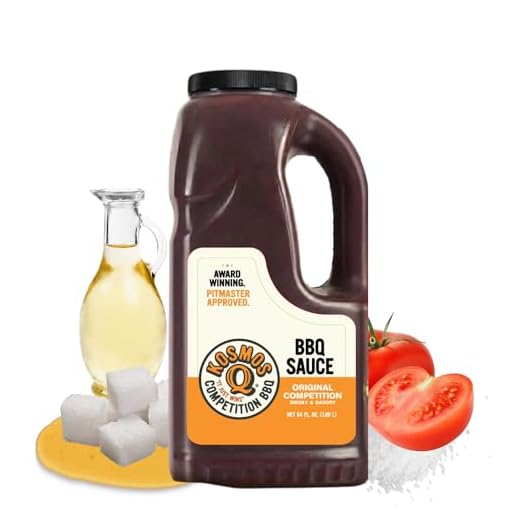 Kosmos Q Original Competition BBQ Sauce - 64 Oz Bottle for Award-Winning BBQ & Marinades - Thick Barbecue Sauce for Tender Meat (Original Competition)
