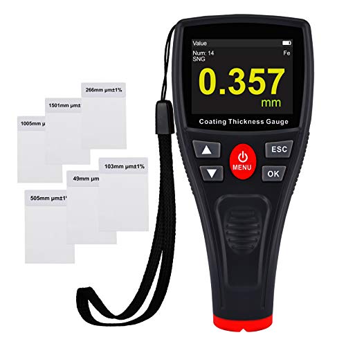 Medidor digital de espesor para pintura automotriz con rotación automática de pantalla