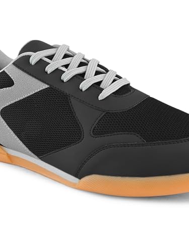 Image of Centrino Men's Badminton Shoes | Lightweight Indoor Court Shoes | Breathable Mesh Sports Sneakers | Non-Marking Grip Sole | Comfortable Training & Play Footwear (9345)