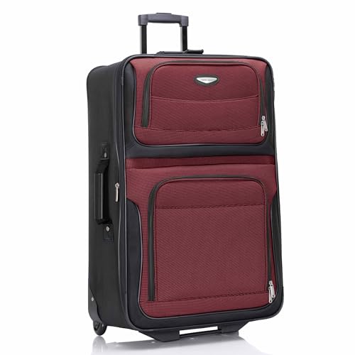 Image of Travel Select Amsterdam Softside Expandable Luggage with Rolling Wheels, Red, 29-Inch Large