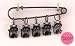 Lucky Black Cats - 5 Enamel Knitting Stitch Markers