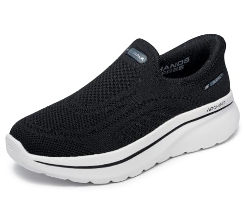 Skechers Women's Go Walk Arch Fit N-Joy Arianne Hands Free Slip-Ins Sneaker, Black, 9 - image 1