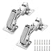 Qrity 2X Pack of Big Kitchen Cabinet Door Hinges Cupboard Door 170 Degree Hinges + 16 Fixing Screws - Large Angle Door Hinges - No Slot Required - Easy to Install