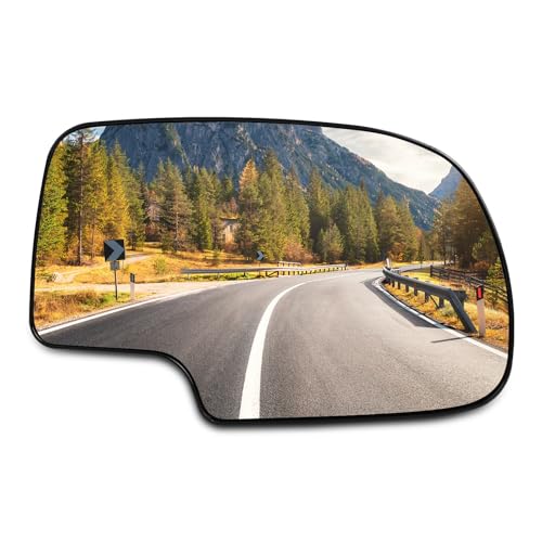 SCITOO Right Side View Mirror Glass fit For 2003-2007 For Chevy For GMC Silverado Sierra 1500/2500 HD/3500 Classic Models with Power Heated (Passenger Side)