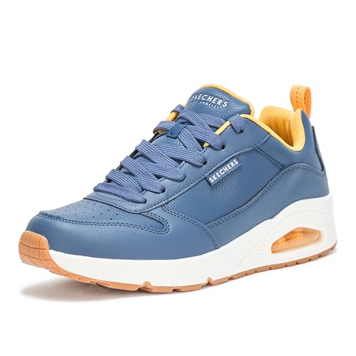 Basket Homme Skechers Uno Alder : Sneakers Noires Confort