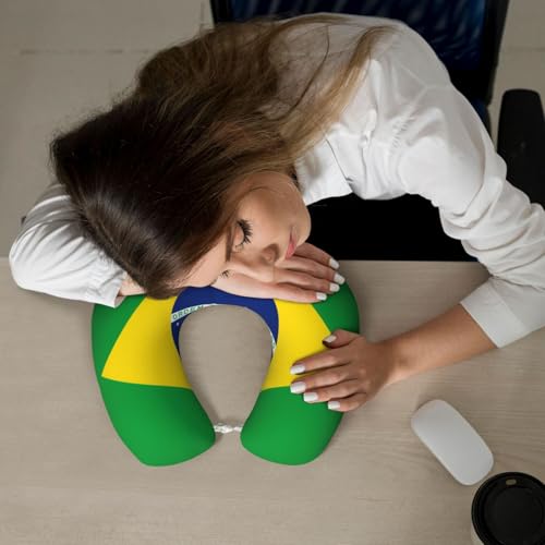 Almohada de viaje de espuma viscoelástica negra miniatura 7