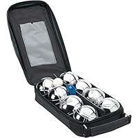 Unibos | French Boules 8 Piece Set – Traditional Family Pétanque & Bocce Garden Games | Summer Fun For Children & Adults | Rust Free Chrome-Plated Metal Balls With Jack & Carry Case
