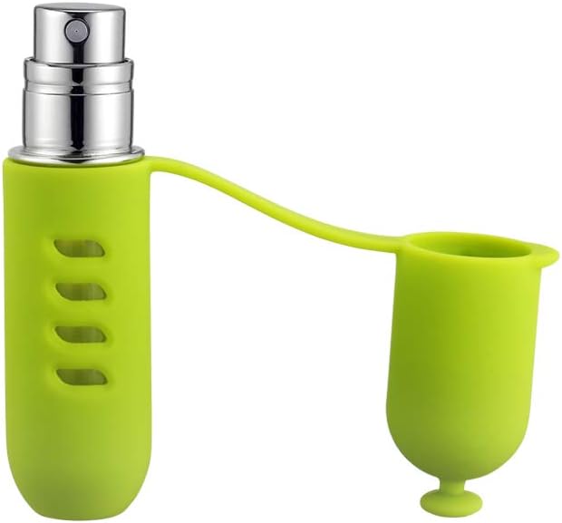 Yeejok 5ml Refillable Perfume Atomizer for Travel, TSA-Approved Portable Mini Empty Cologne Spray Pump Bottle Pocket Size Perfume Container for Men and Women, Green