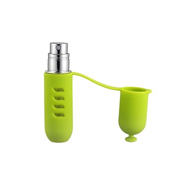 5ml Refillable Perfume Atomizer for Travel, TSA-Approved Portable Mini Empty Cologne Spray Pump Bottle Pocket Size Perfume Container for Men and Women, Green