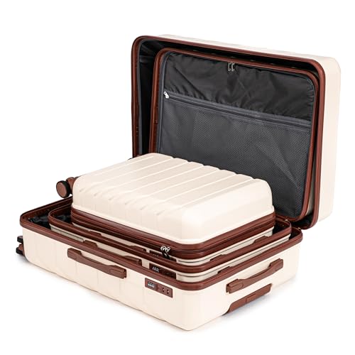Image of 3-Piece ABS Hardshell Suitcase Set Lightweight, Tough & Scratch-Resistant