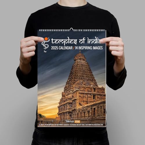 Image of Tallenge - 2024 Wall Calendar - Temples Of India - 12 x 17 Inches for Home & Office (Paper, Wall Calendar)