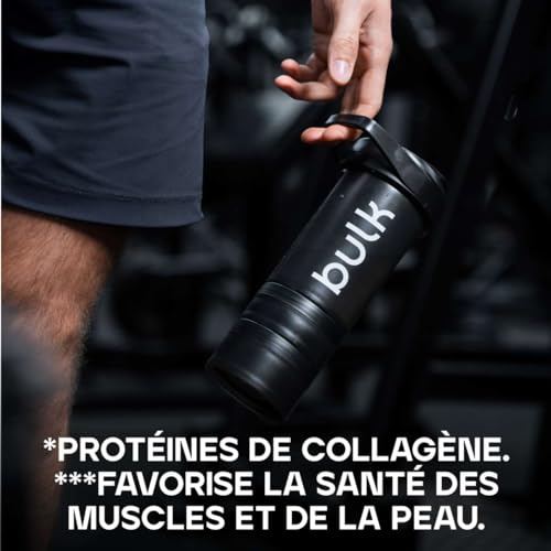 Bulk Collagène et Vitamine C en Poudre, 12 000 mg par portion, peptides de collagène hydrolysé, type 1 et type 3, Peptides de Collagène, Vanille, 500 g – Image 4