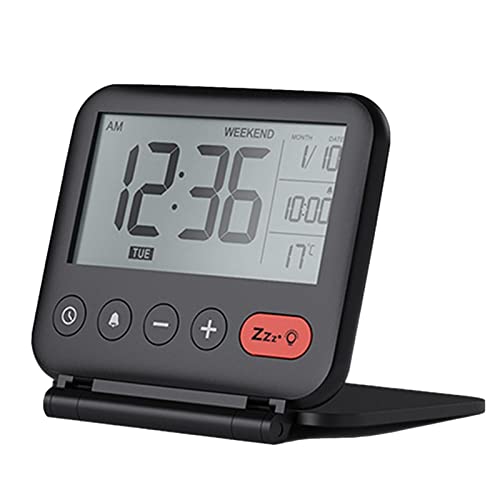Retroiluminação do relógio digital de viagem, Mini Despertador Digital para Viagem, Relógio de mesa