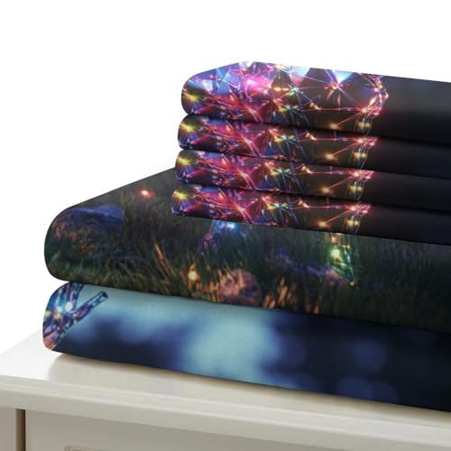 Drap de couette microfibre de qualité supérieure impression cerf 3D 260x220 cm - 7