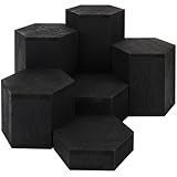 Photo Gallery belle vous (6 pz alzatina legno esagonale nero - colonna legno per vetrine e ripiani - tronchi legno per gioielli, arredo casa, cupcakes e dessert Photo Gallery belle vous (6 pz alzatina legno esagonale nero - colonna legno per vetrine e ripiani - tronchi legno per gioielli, arredo casa, cupcakes e dessert