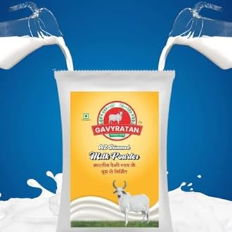 GAVYRATAN Pure & Premium Skimmed Milk Powder with Extra Protein 500Gm | Perfect for Making Tea & Coffee (Pack of 6)