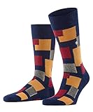 Burlington Herren Socken Mended Patch Baumwolle gemustert 1 Paar, Blau (Marine 6120), 40-46