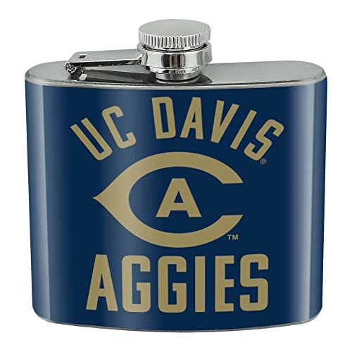 UC Davis Aggies Logo Stainless Steel 5oz Hip Drink Kidney Flask